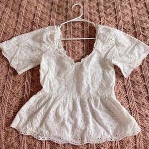 Embroidered white blouse